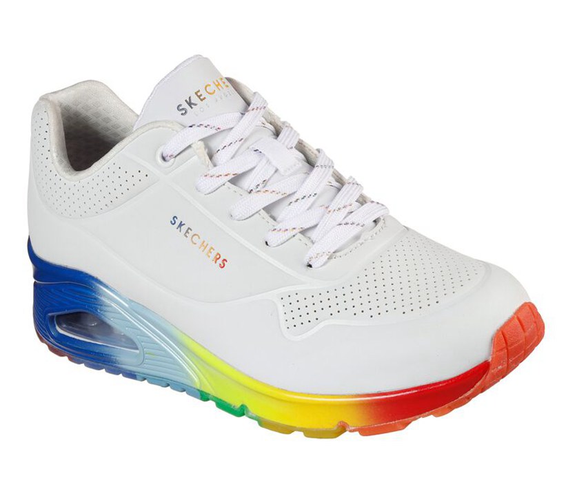 Skechers Uno - Rainbow Souls - Womens Sneakers White/Multicolor [AU-WX4417]